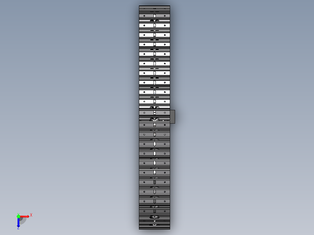 3吨液压三角钢制履带底盘俯视图