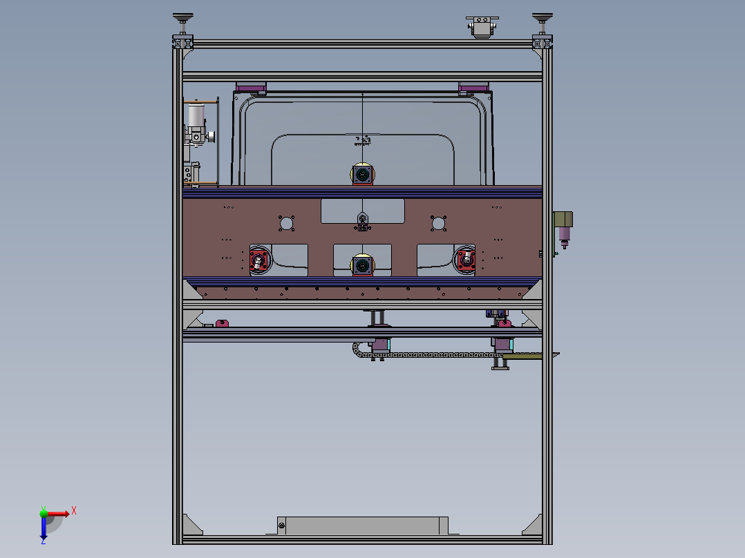 汽车天窗玻璃密封条滚压组装机APA50（sw16可编辑+工程图+BOM）俯视图