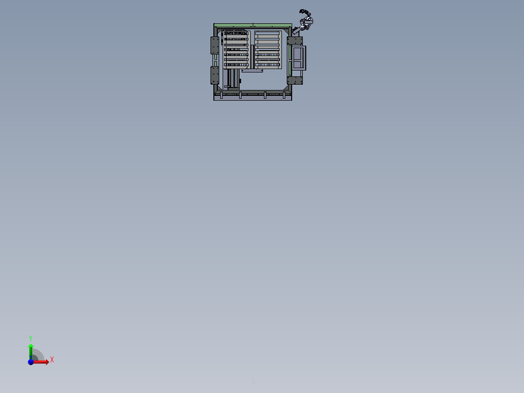 大桁架机械手出料架前视图