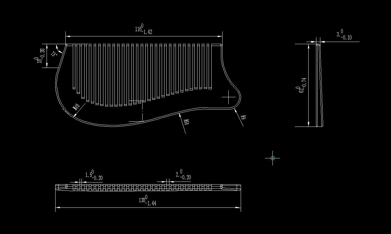 Q307-梳子注塑模具设计