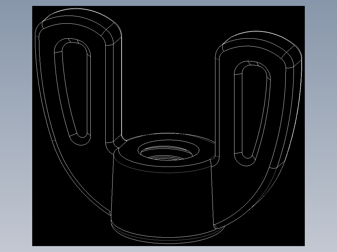 WING NUT 0.25in-20 Thread size 15-32in Base Diameter.DWG