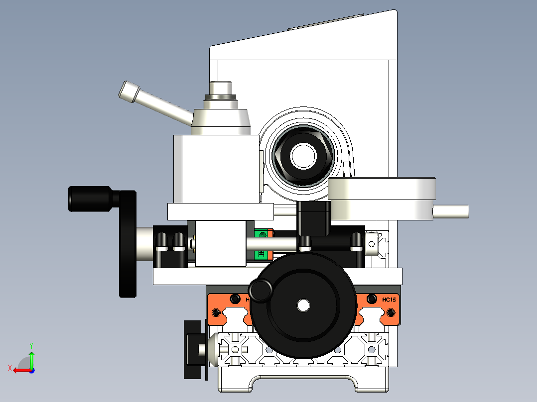 小型车床结构3D图纸 STP格式后视图