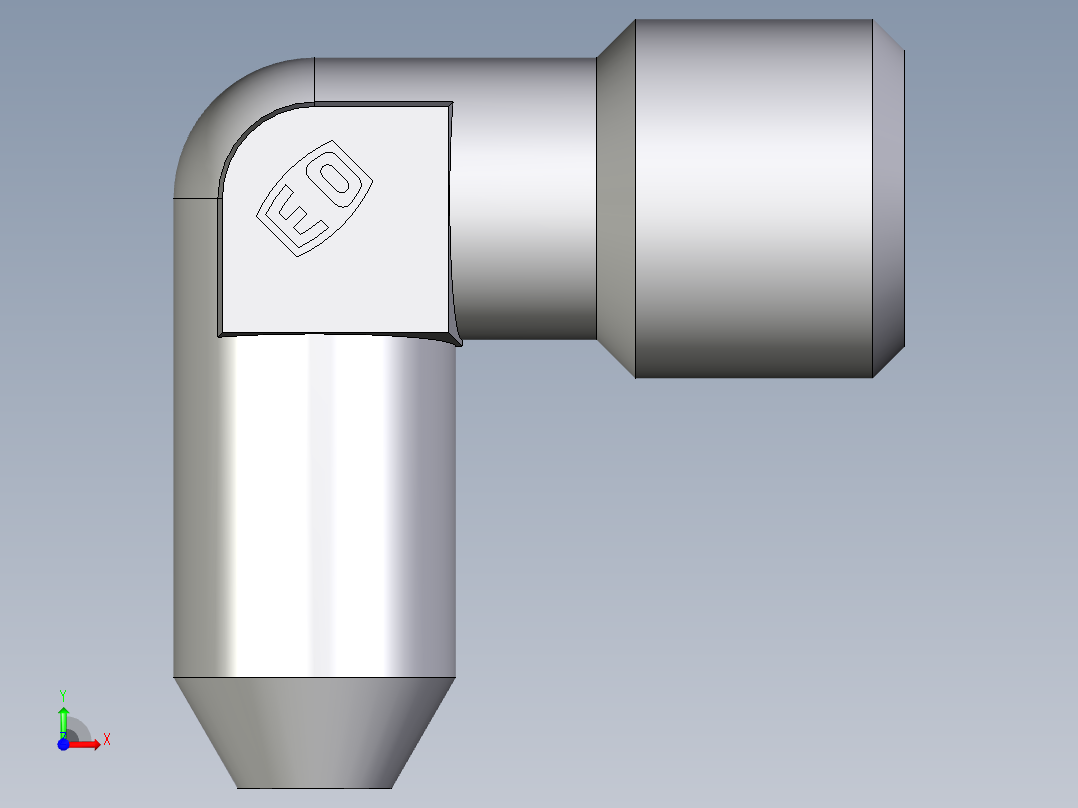 卡套式工业通用硬管接头EO_Weld_elbown_WAS06SX前视图