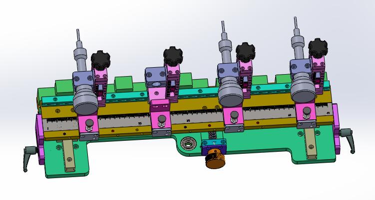 双牵引水平打孔机（sw18可编辑+bom+工程图）
