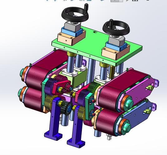 双牵引水平打孔机（sw18可编辑+bom+工程图）