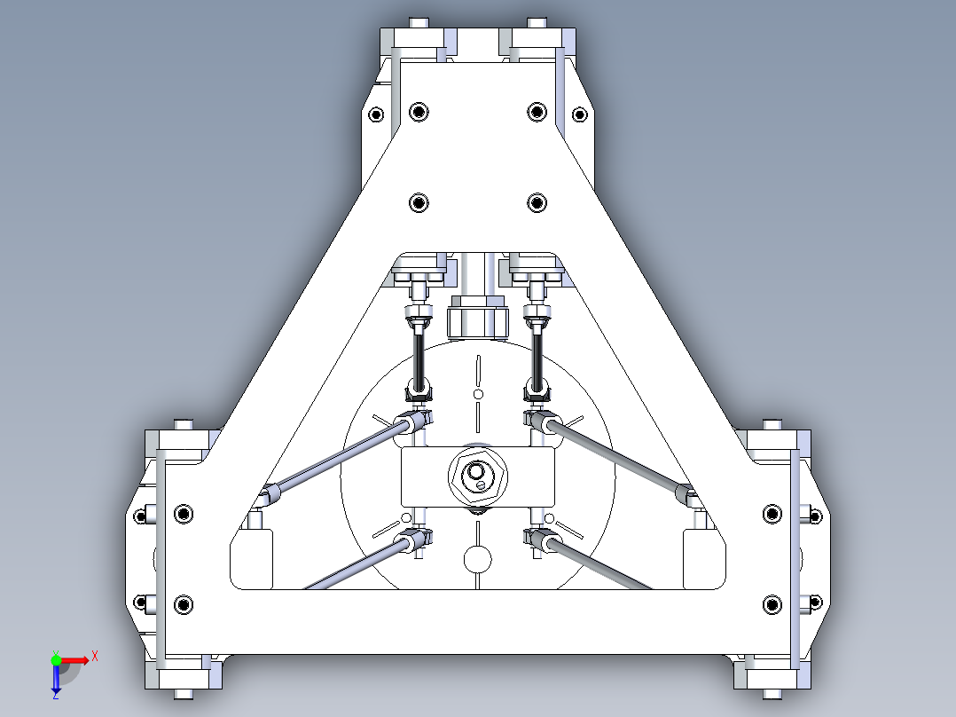5-DOF parallel robot STP俯视图