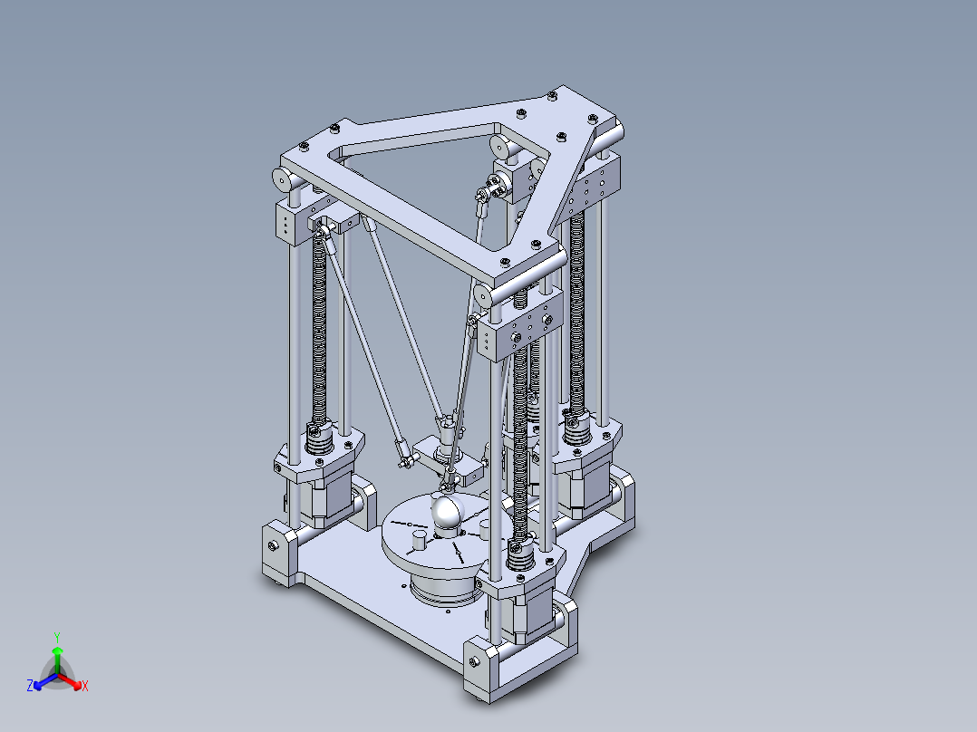 5-DOF parallel robot STP正等轴测图