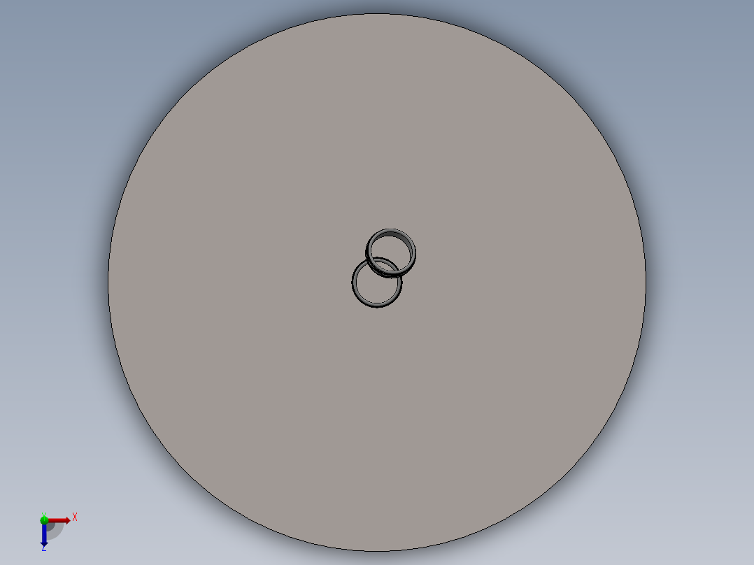 solidworks 钛合金戒指造型设计俯视图