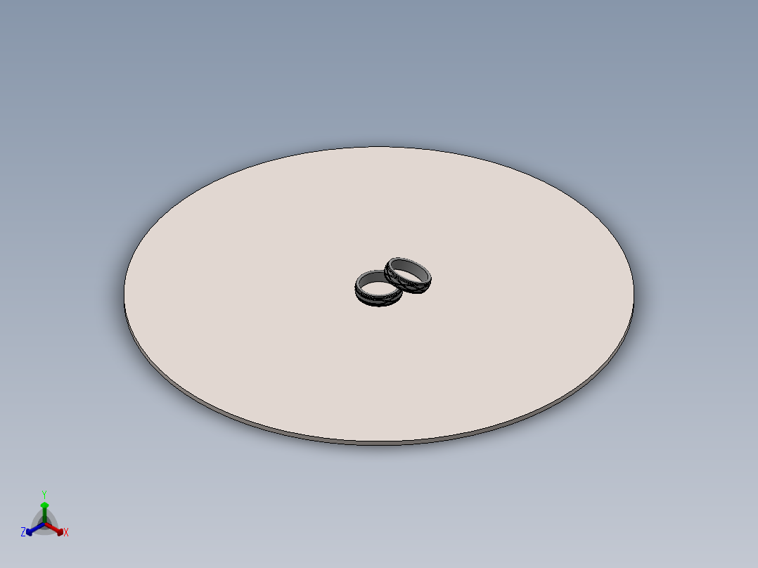 solidworks 钛合金戒指造型设计正等轴测图
