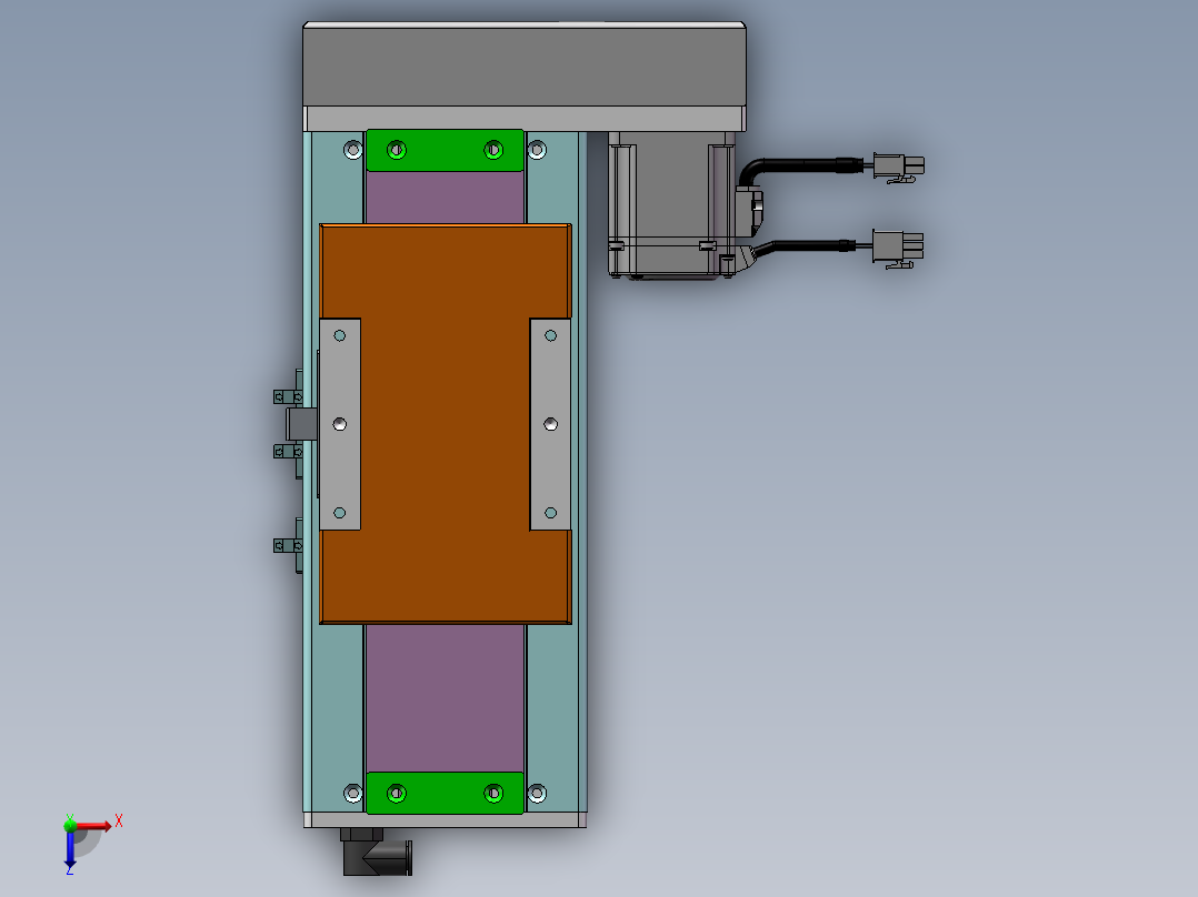 MCH丝杆全封闭MCH14-BR-200W俯视图