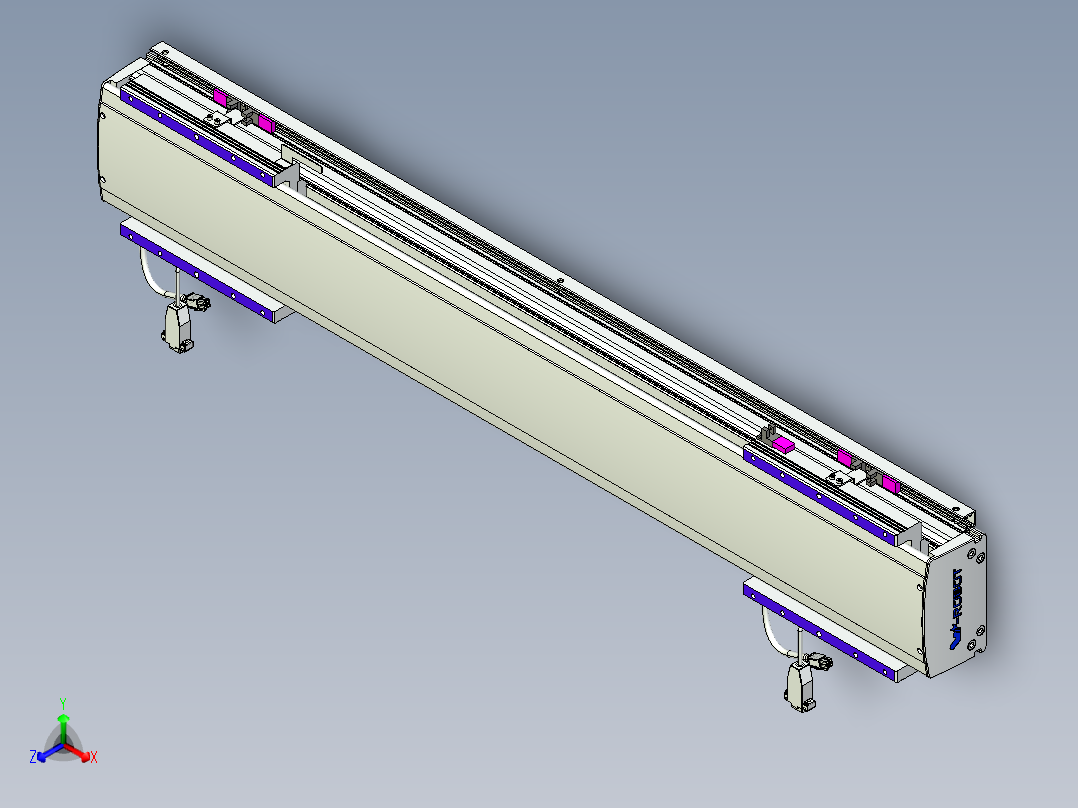 威洛博VL系列直线电机模组-2VL14S3-S600正等轴测图