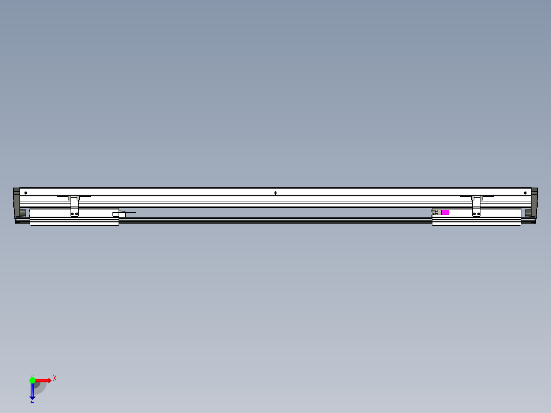 威洛博VL系列直线电机模组-2VL17E3-S700俯视图