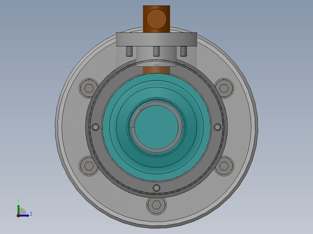 车活塞工装外圆左视图