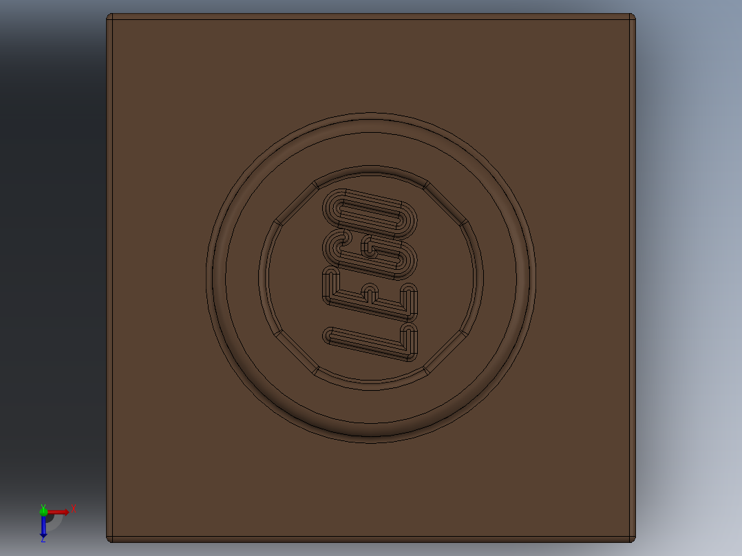 乐高机械组积木（横梁）-6541 Old Brown Technic Brick 1 x 1 with Hole俯视图