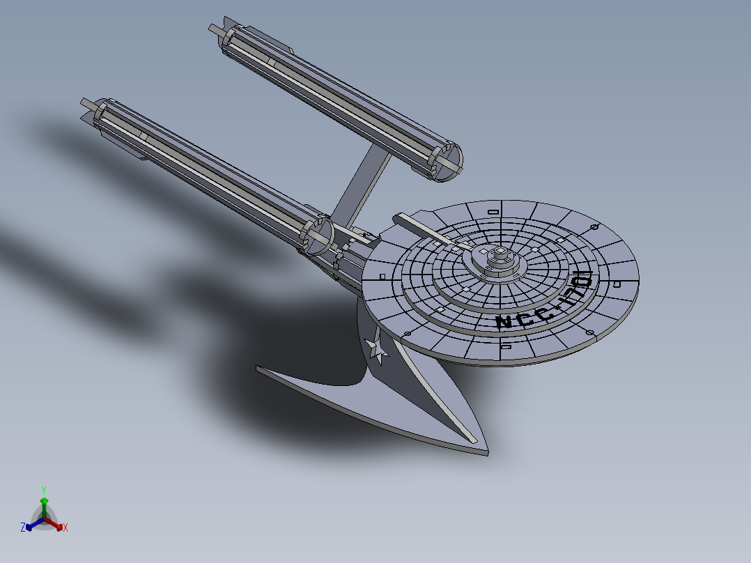 激光下料拼图星际战舰3CAD-Parasolid, SOLIDWORKS 2016