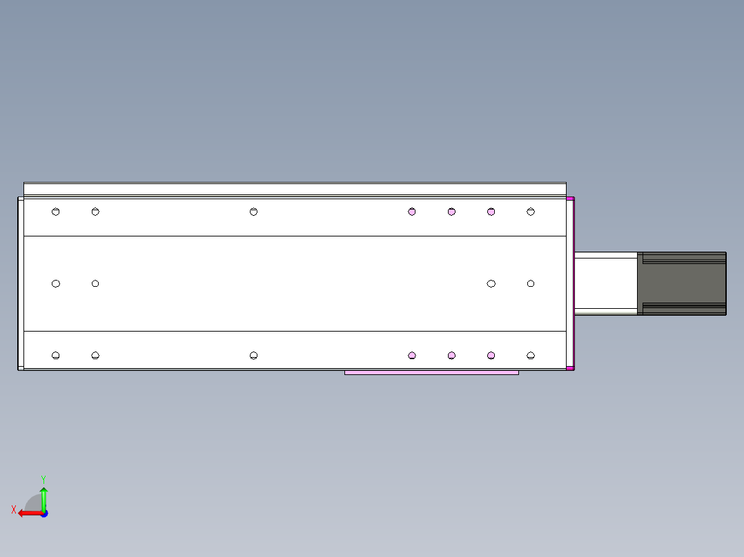 VF丝杆传动-一般环境VF22-L20-C-S350-BC-P75-C4后视图