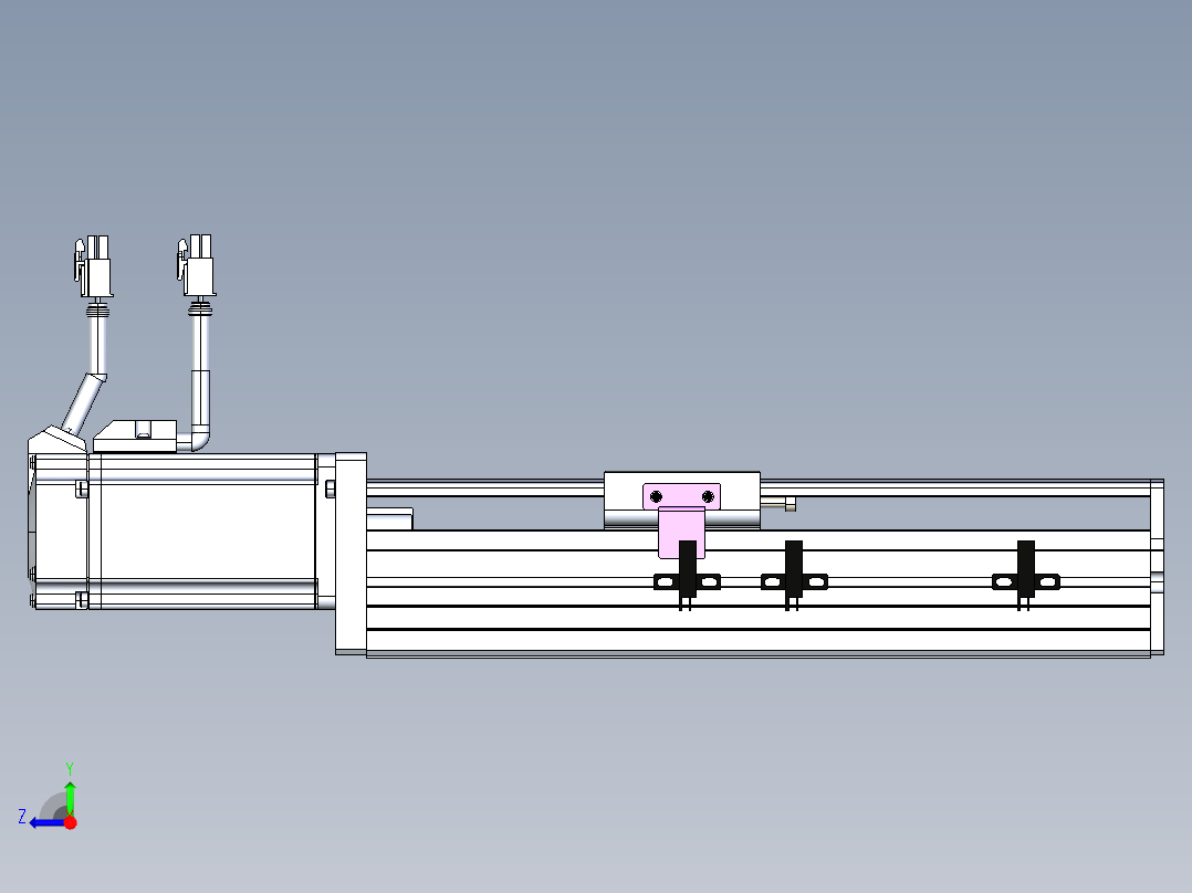 东锦丝杆传动-直线滑台模组DH60-L10-S100-BC-T400-C3右视图
