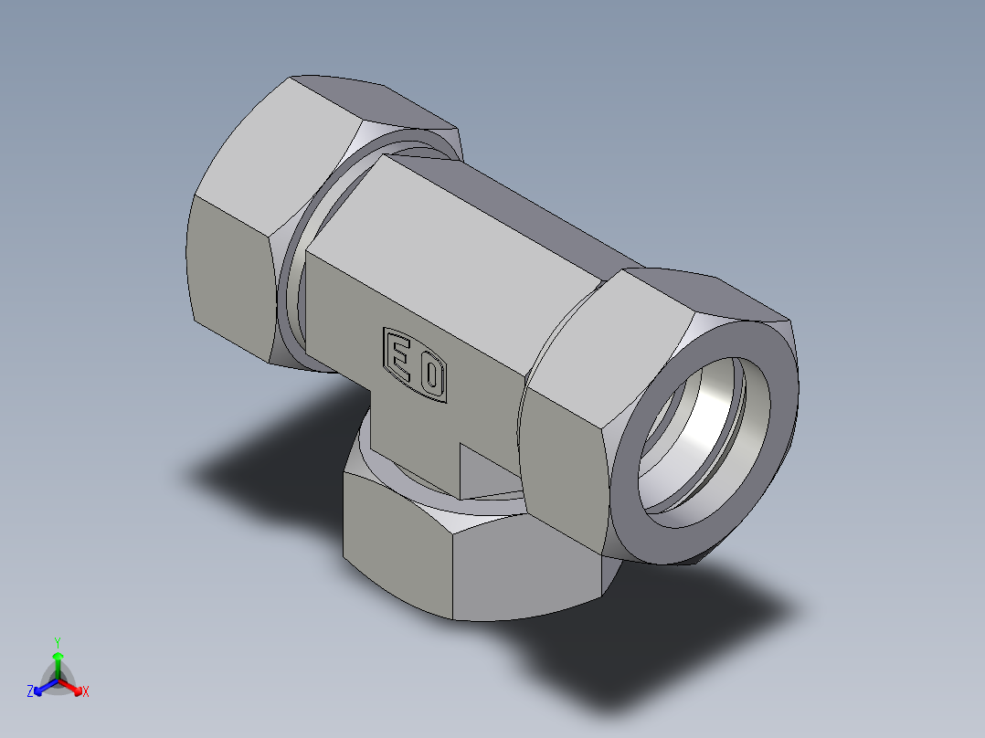 卡套式工业通用硬管接头EO_Swivel_nut_branch_tee_ET35ZL71
