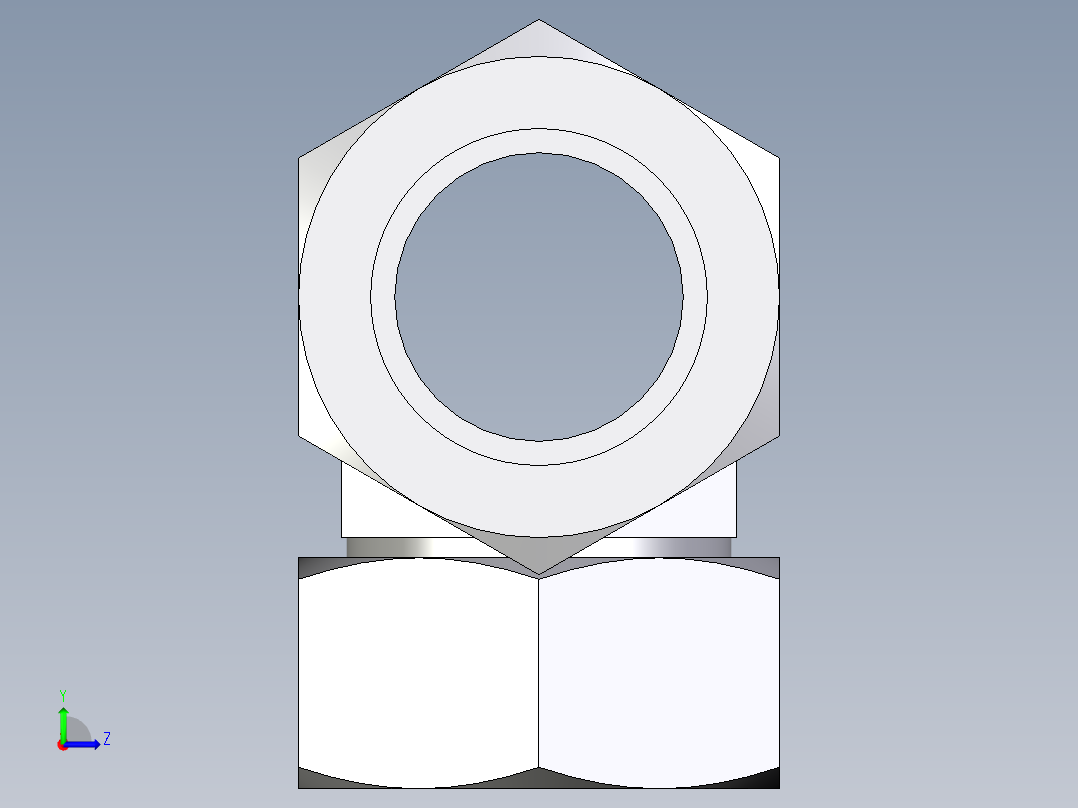 卡套式工业通用硬管接头EO_Swivel_nut_branch_tee_ET35ZL71左视图
