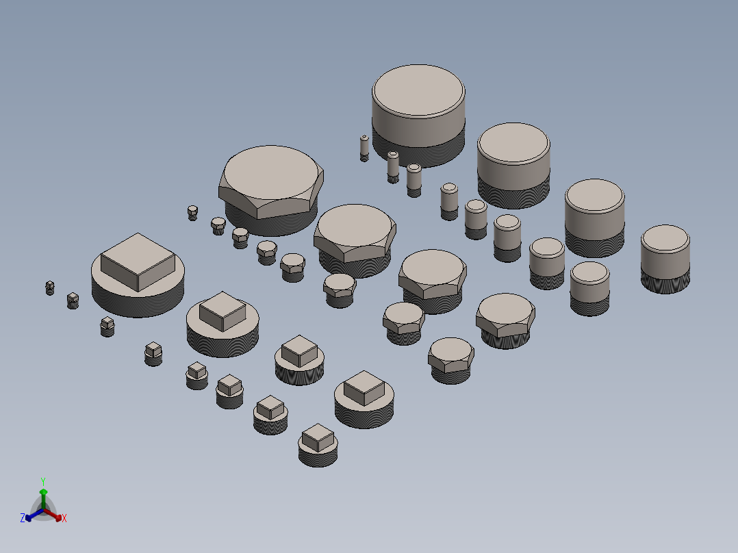 塞子正等轴测图