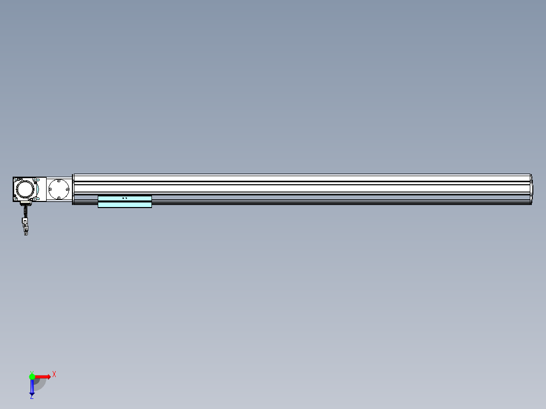 威洛博VBF同步带传动一般环境VBF14-L45-S900-BL-ZP40-C3俯视图