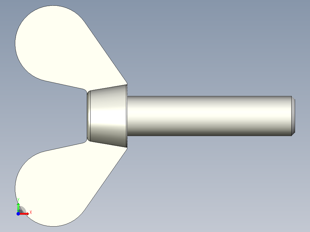 带耳螺钉-DIN_316_Wing_screws_12x1.75x50-44.7-19.5_65_4.9_33.5_12.stp前视图