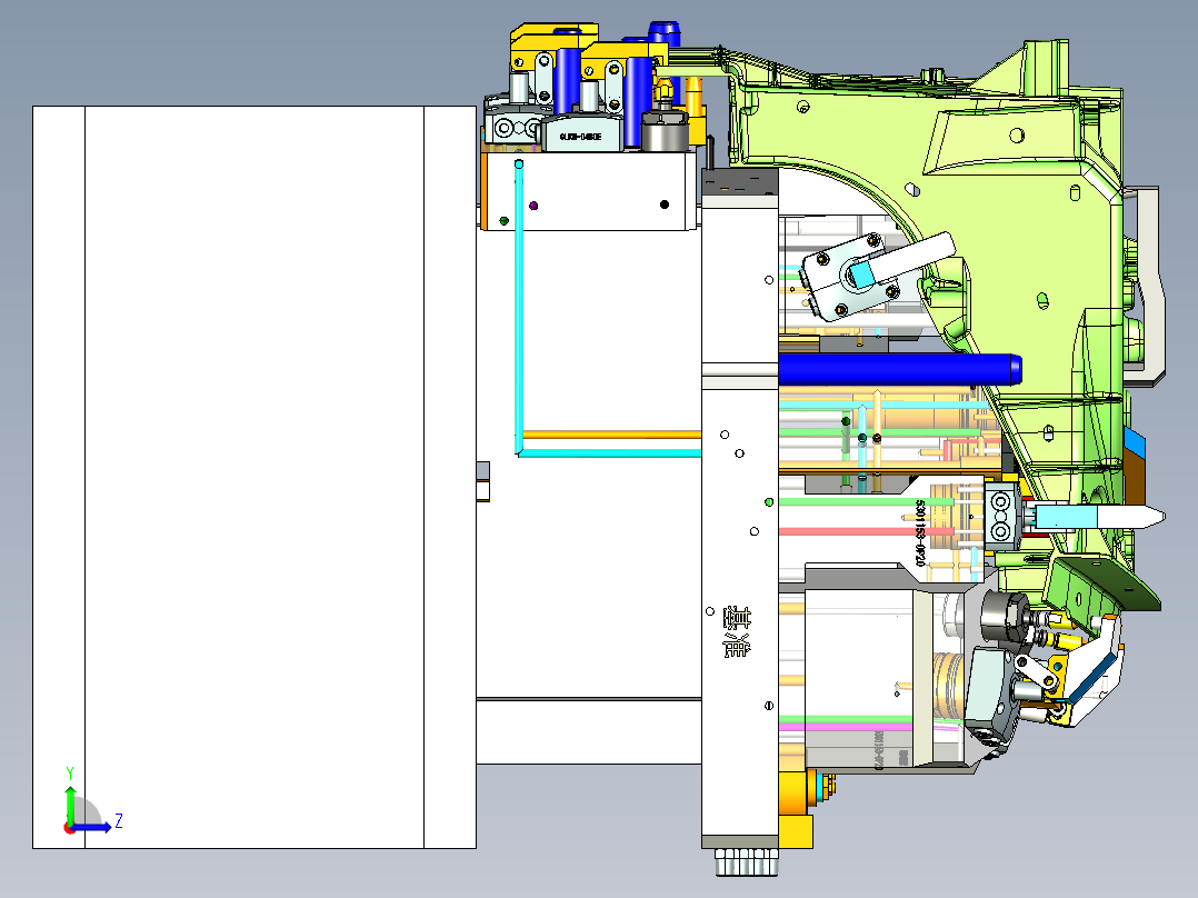 VOLVO减震塔五轴液压工装左视图