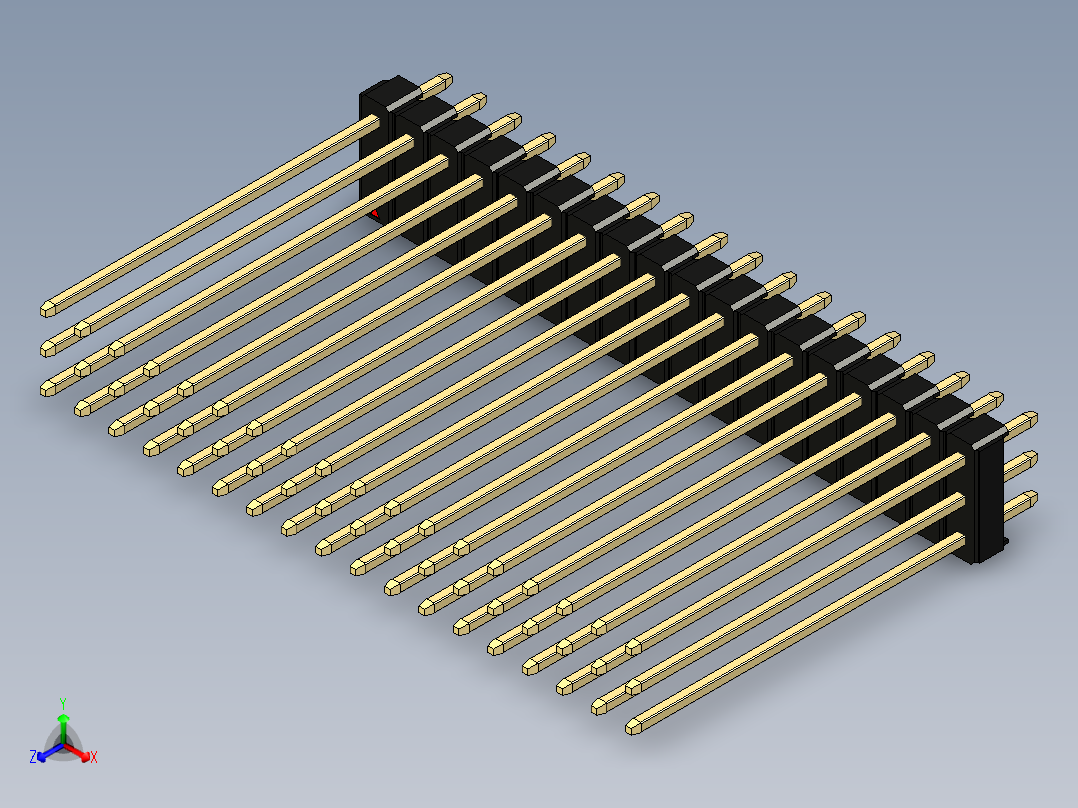 彩色公头100mil（2.54mm）系列-DS1021_black_3x18p_100mil_Type43_rev1.0