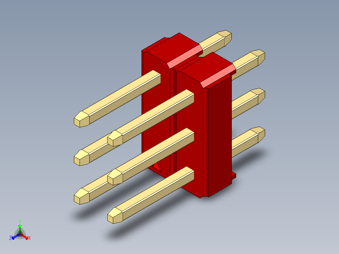彩色公头100mil（2.54mm）系列-DS1021_red_3x02p_100mil_Type1_rev1.0