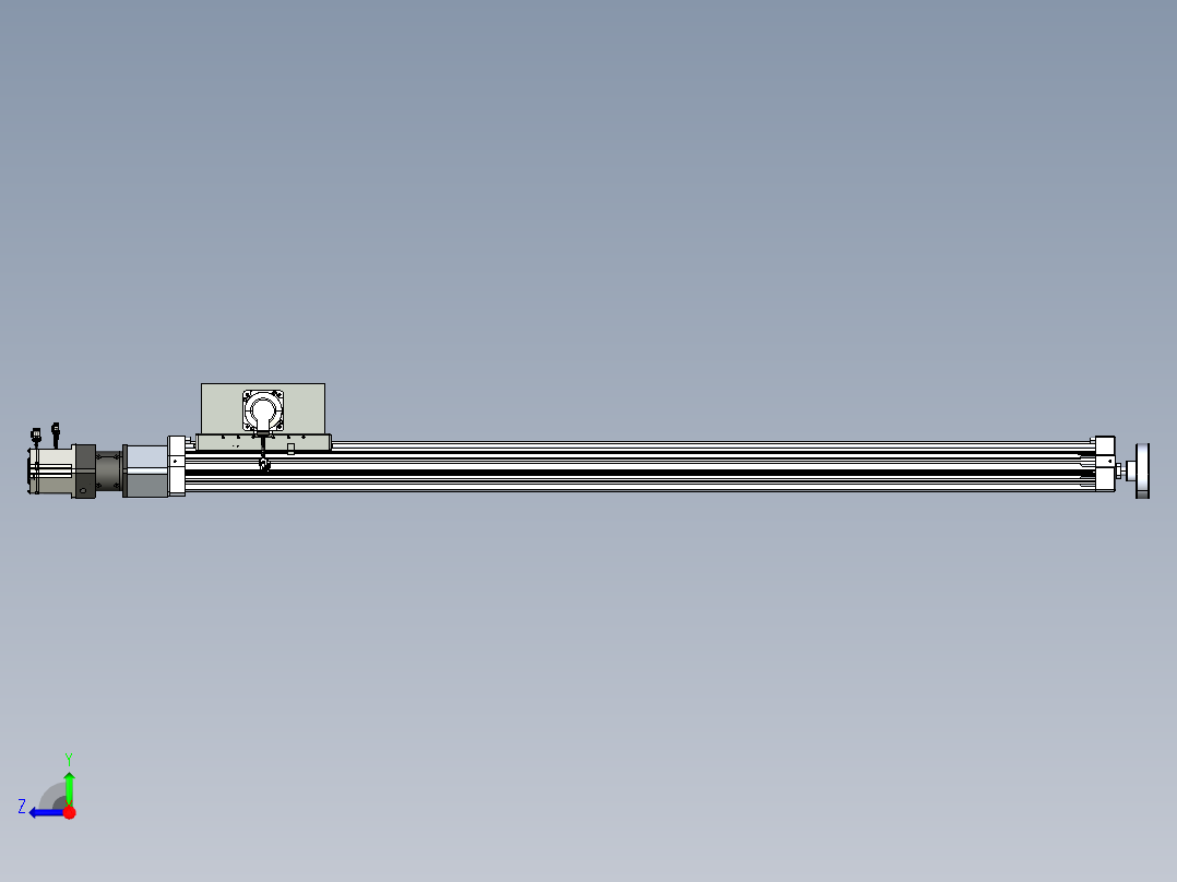 威洛博直线电机模组EB8ZR-L200-S1500-LZP75B5K-ZP755K-MS3右视图