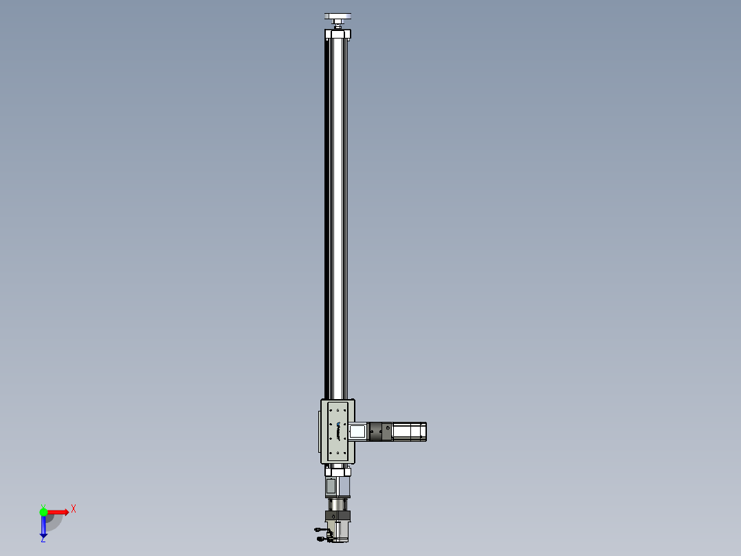 威洛博直线电机模组EB8ZR-L200-S1500-LZP75B5K-ZP755K-MS3俯视图