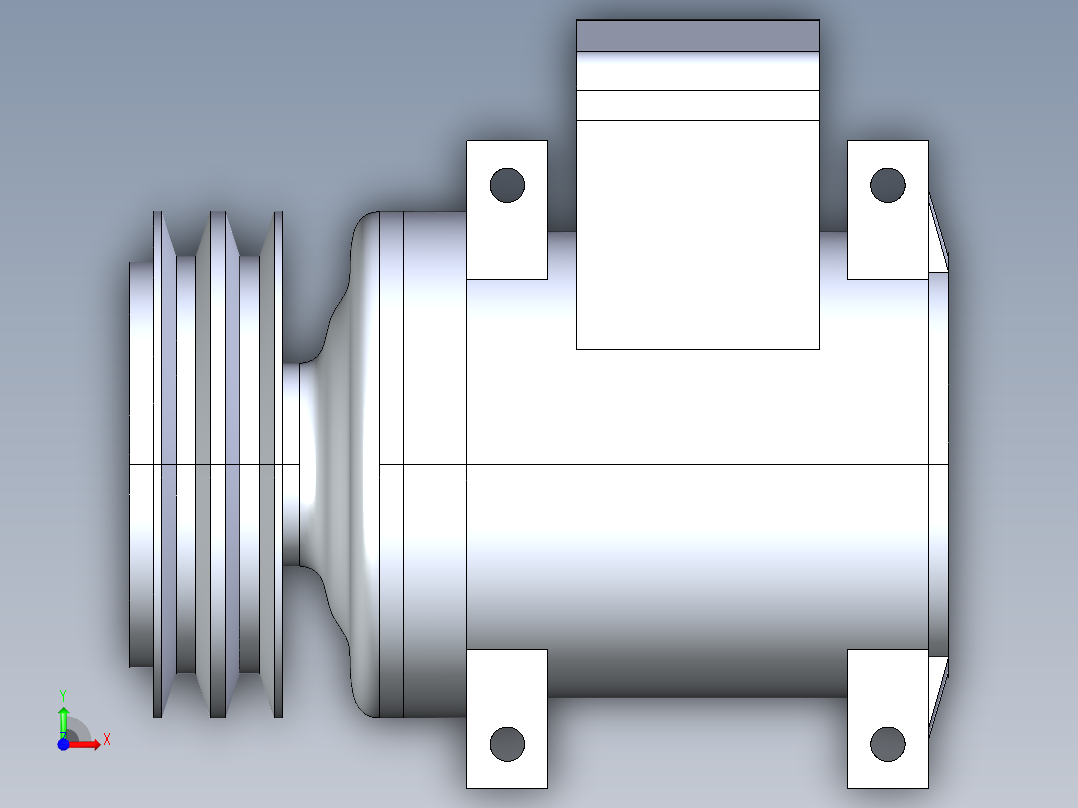 中型客车空调压缩机--igs前视图
