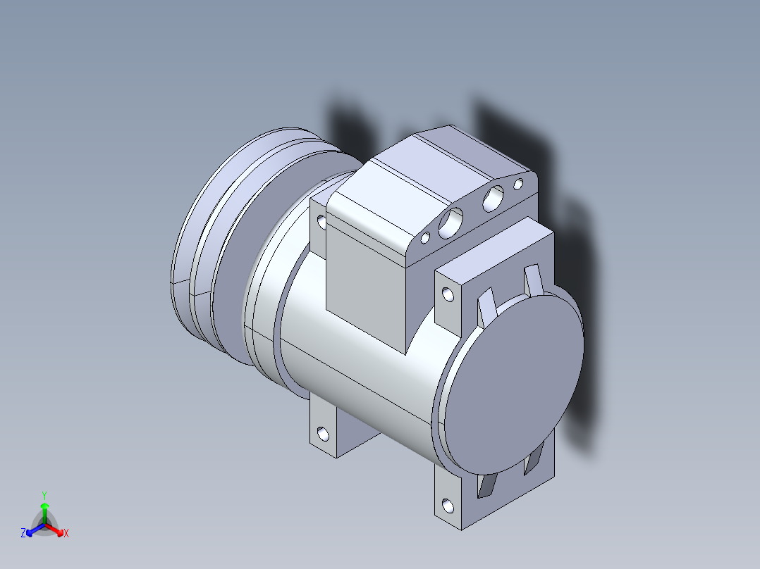 中型客车空调压缩机--igs正等轴测图