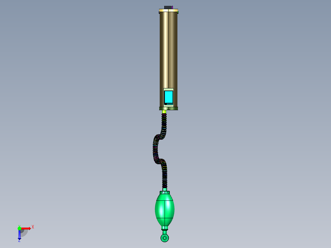 筒式正压呼吸器俯视图