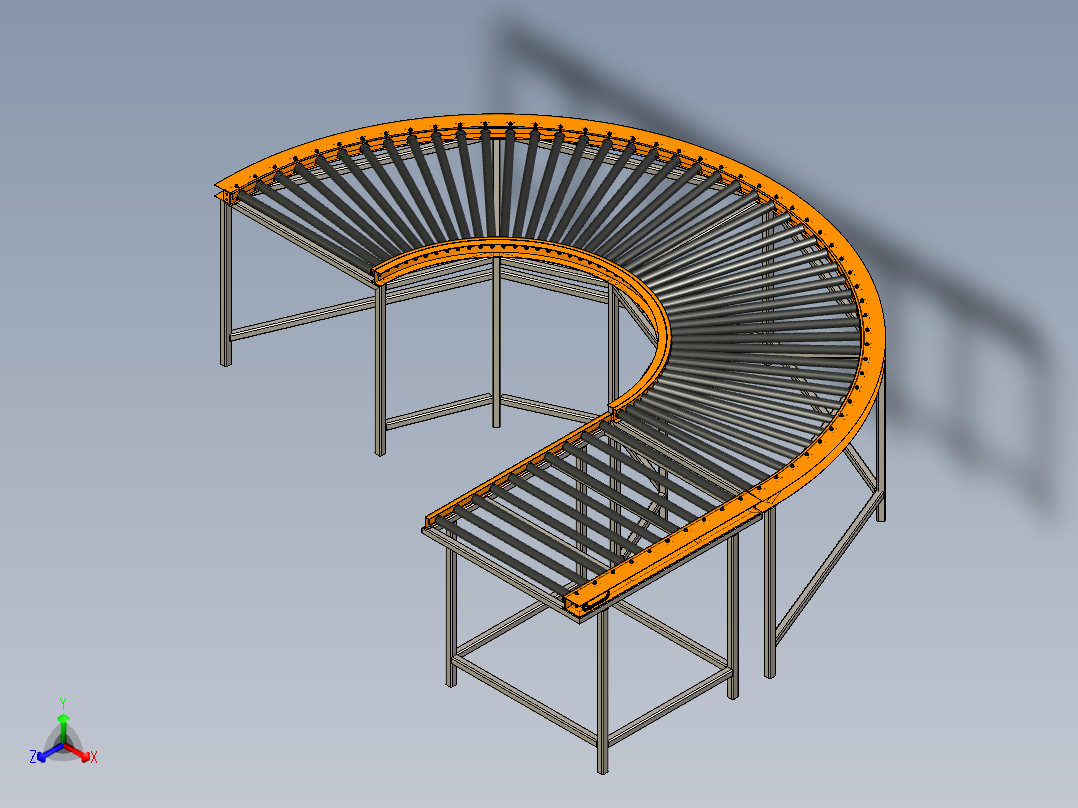滚筒回程<span style='color: red'>输送机</span> 180°转弯roller-return-conveyor-180-X_T