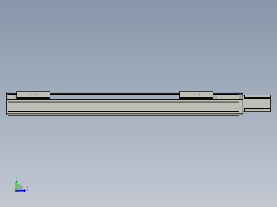 直线模组WG-LHA12-S550-M设计图纸左视图