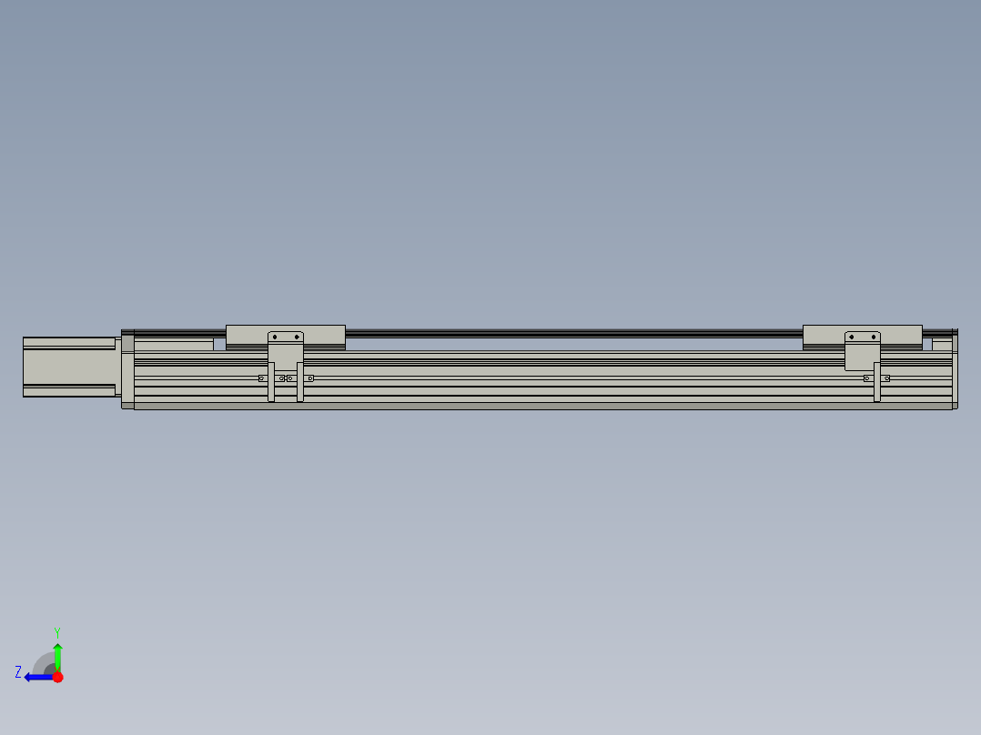 直线模组WG-LHA12-S550-M设计图纸右视图