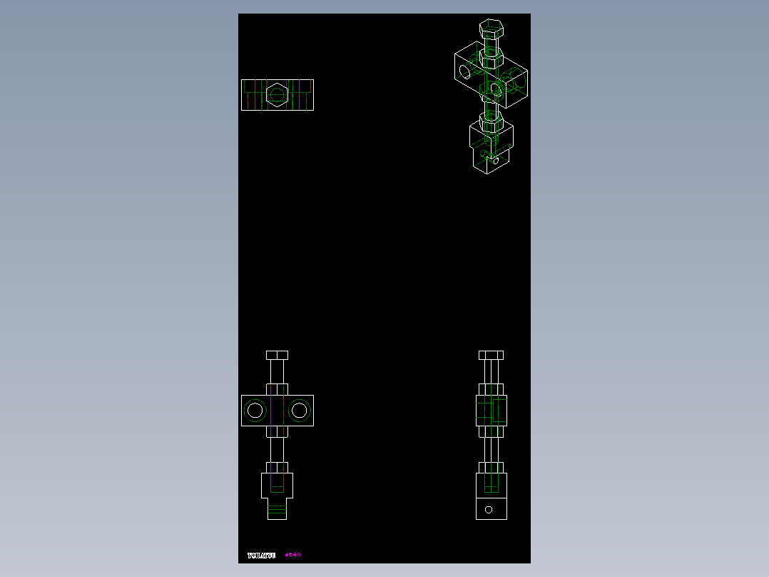 調整張力塊ATB-2D多系列多零件图纸模型