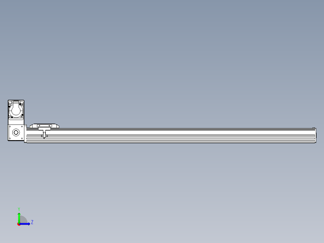 同步带全封闭直线模组TPA-HCB-85D-90-L1000-LU-Y-P20-N3左视图