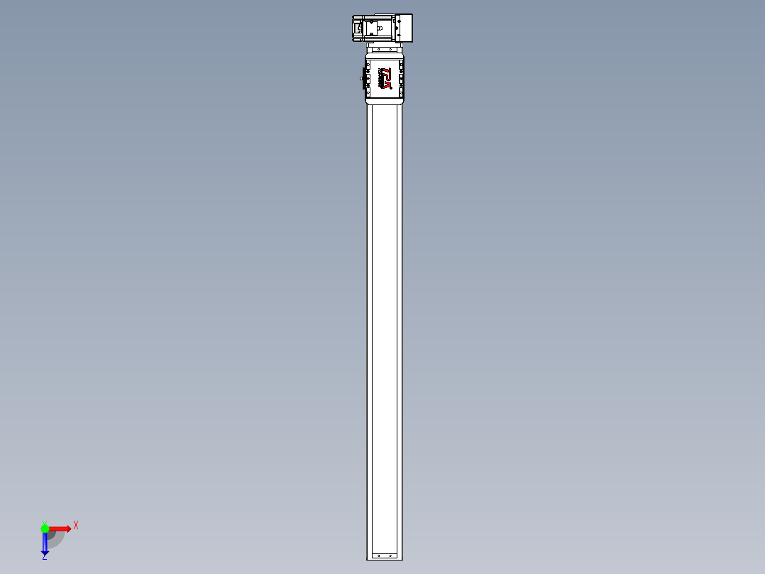 同步带全封闭直线模组TPA-HCB-85D-90-L1000-LU-Y-P20-N3俯视图