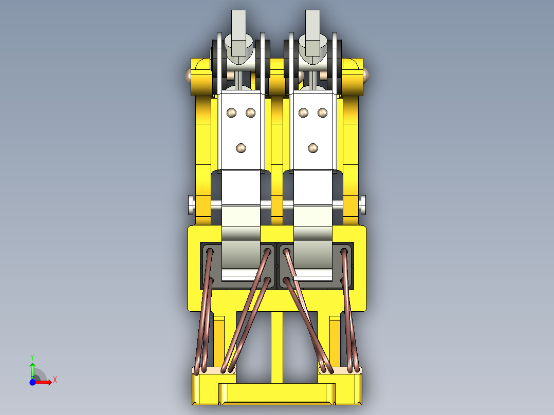 直流电机电刷架前视图