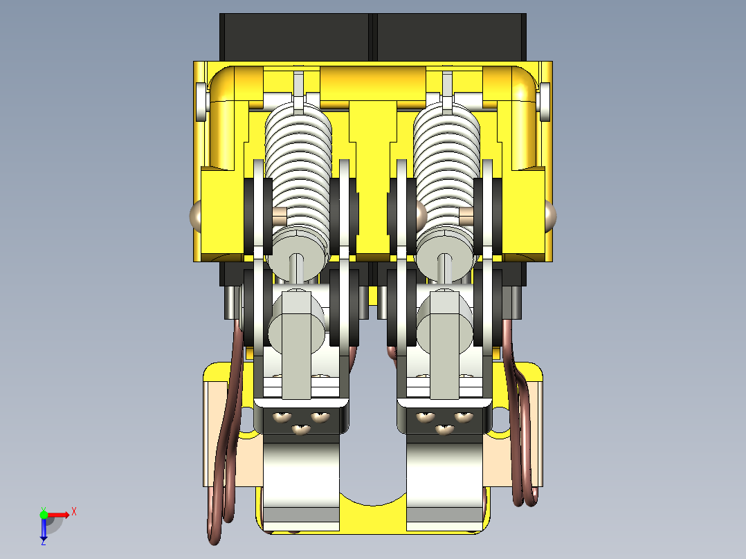 直流电机电刷架俯视图