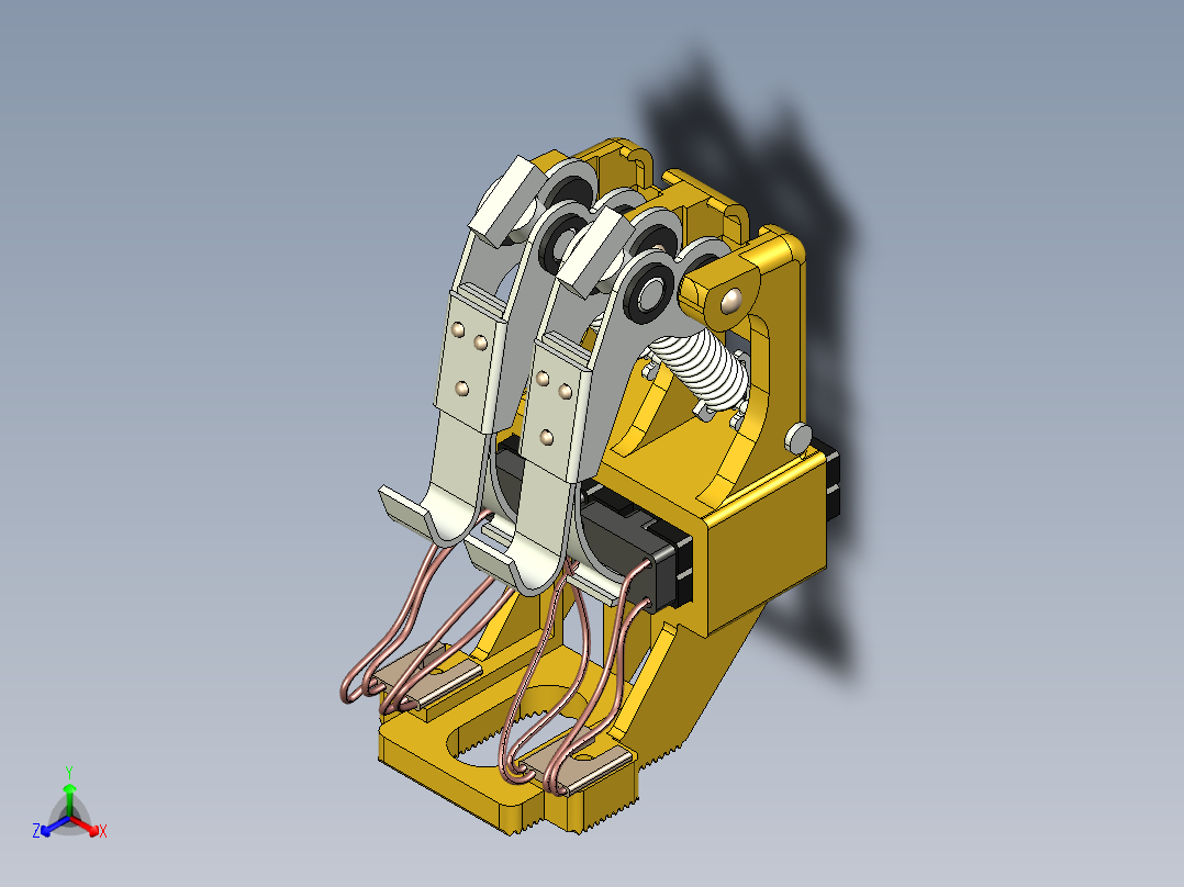 直流电机电刷架正等轴测图