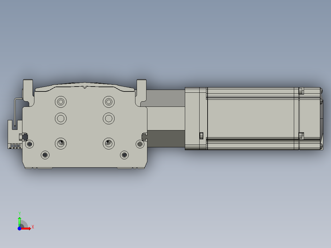 东锦同步带传动-直线滑台模组DH120B-L125-S1350-BL-P400W-C3前视图