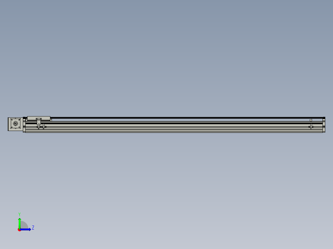 东锦同步带传动-直线滑台模组DH120B-L125-S1350-BL-P400W-C3左视图
