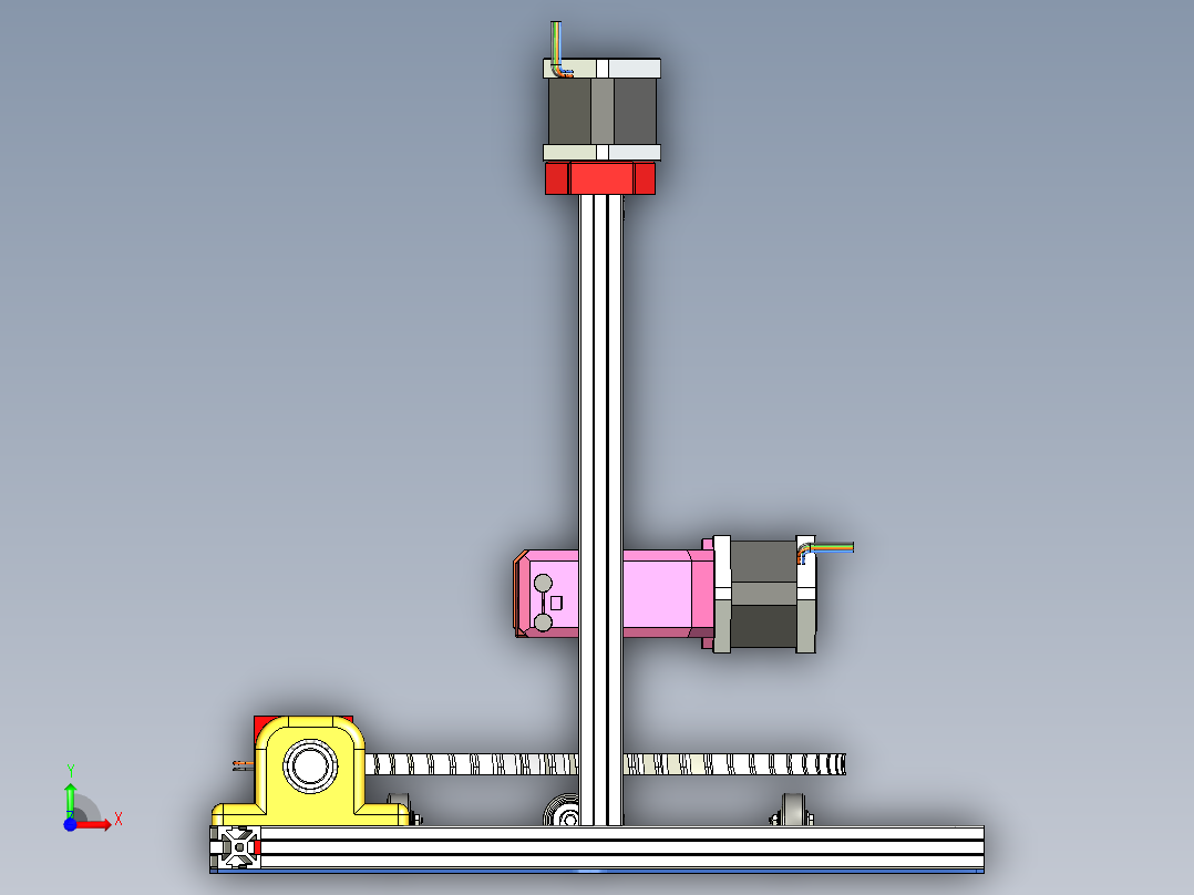 采用旋转技术的2.5D打印机前视图