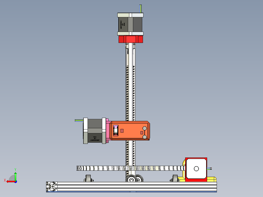 采用旋转技术的2.5D打印机后视图