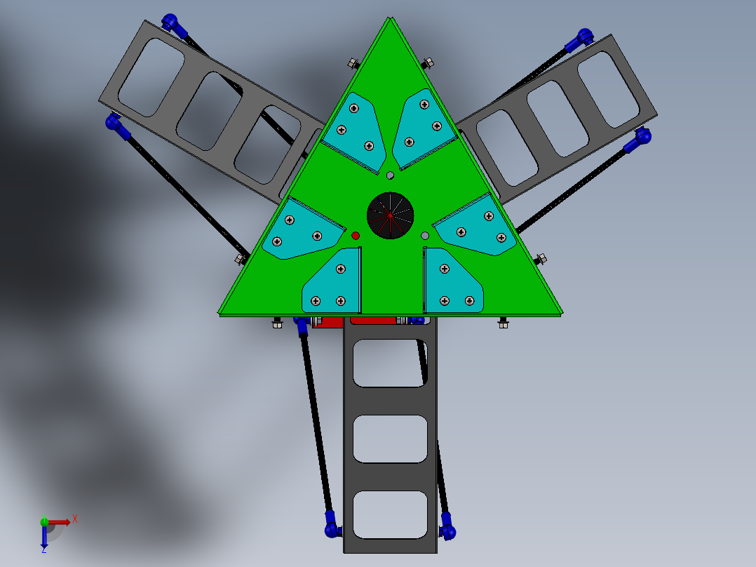 并联机器人delta-parallel-robot-1 SW俯视图