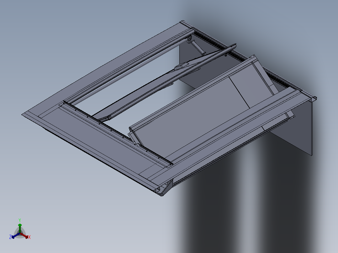 公交自动门详细3D模型图纸 Solidworks设计正等轴测图
