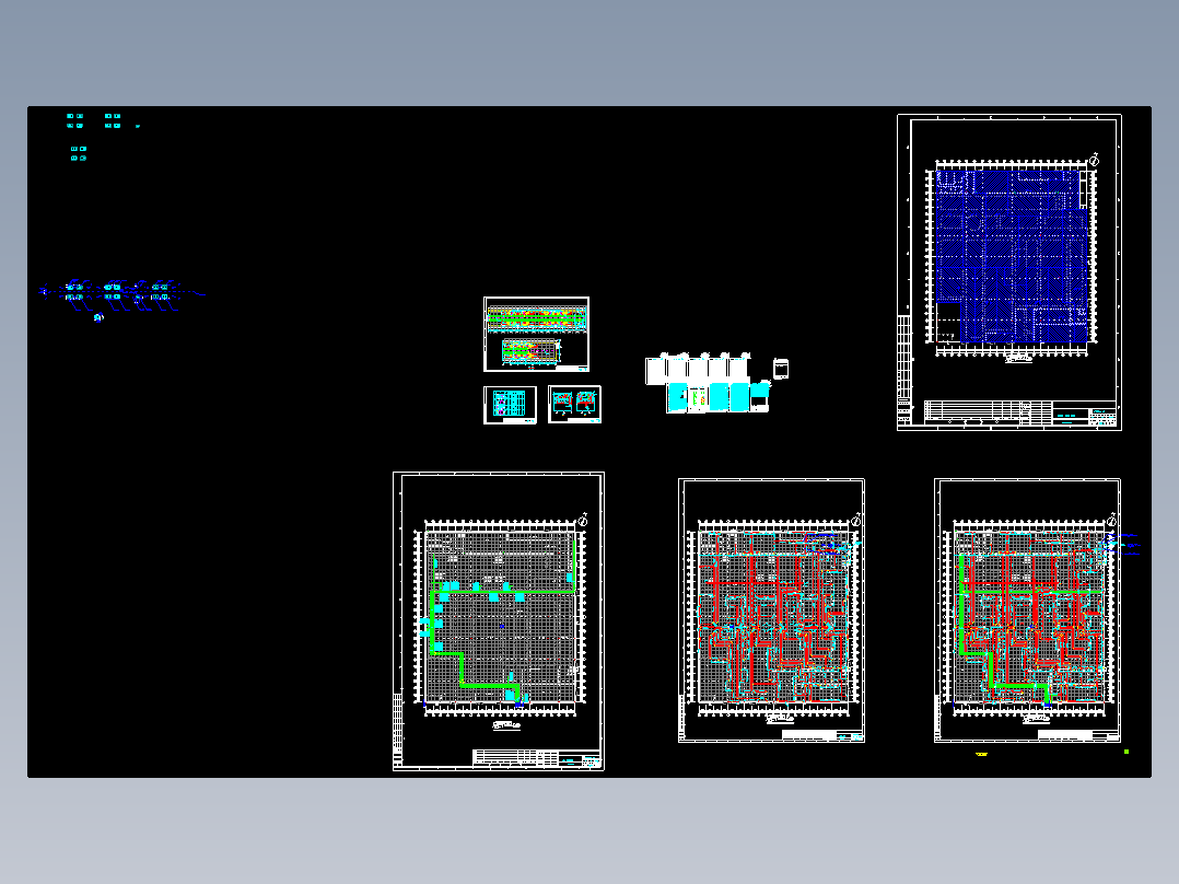 某汽车<span style='color: red'>发动机</span>厂联合厂房空调通风图纸（全套）